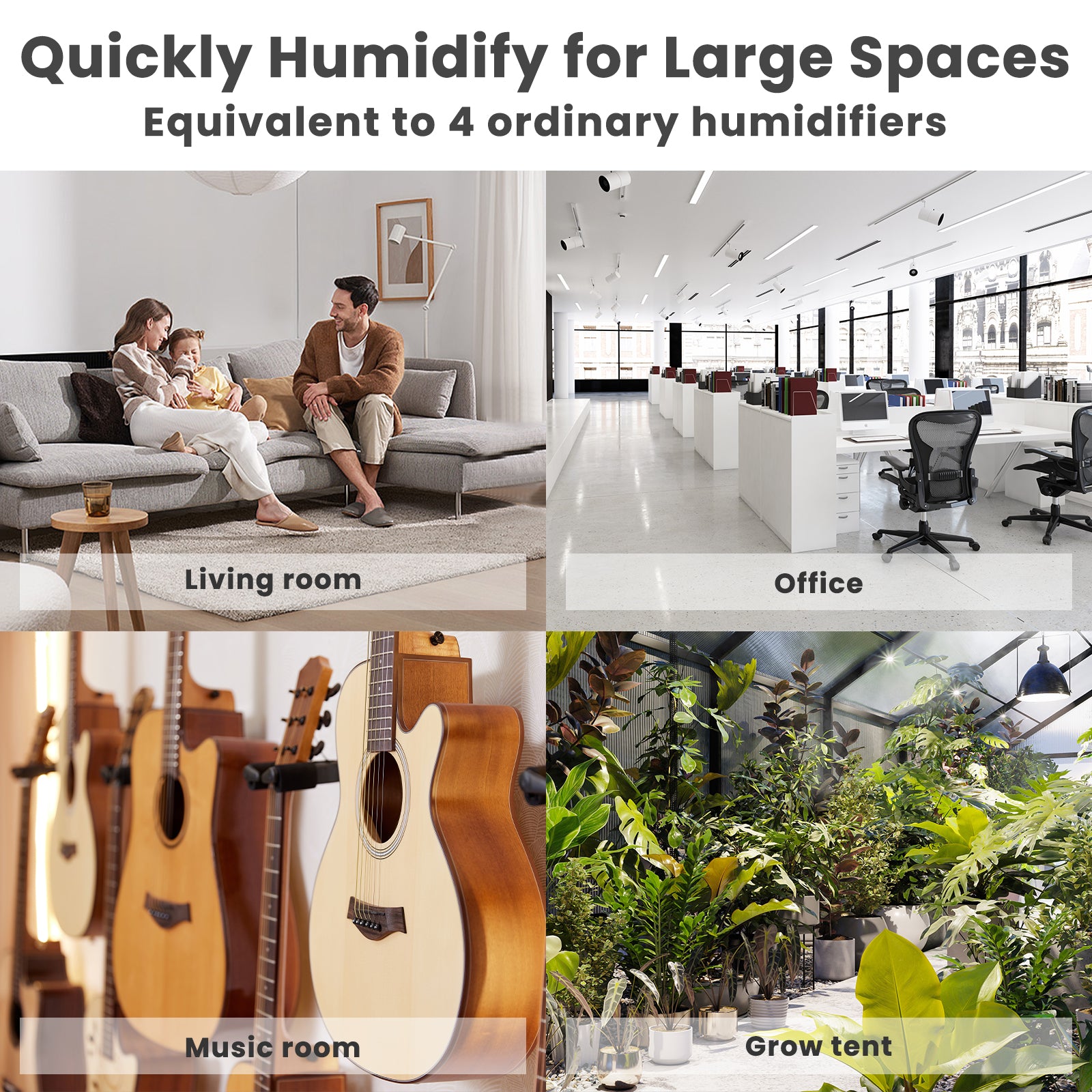 4.8Gal/18L Humidifiers for Large Room Whole House Humidifier 2000 sq.ft, Plant Humidifier Dual 360° Nozzles Cool Mist Ultrasonic Large Humidifier - Image 7