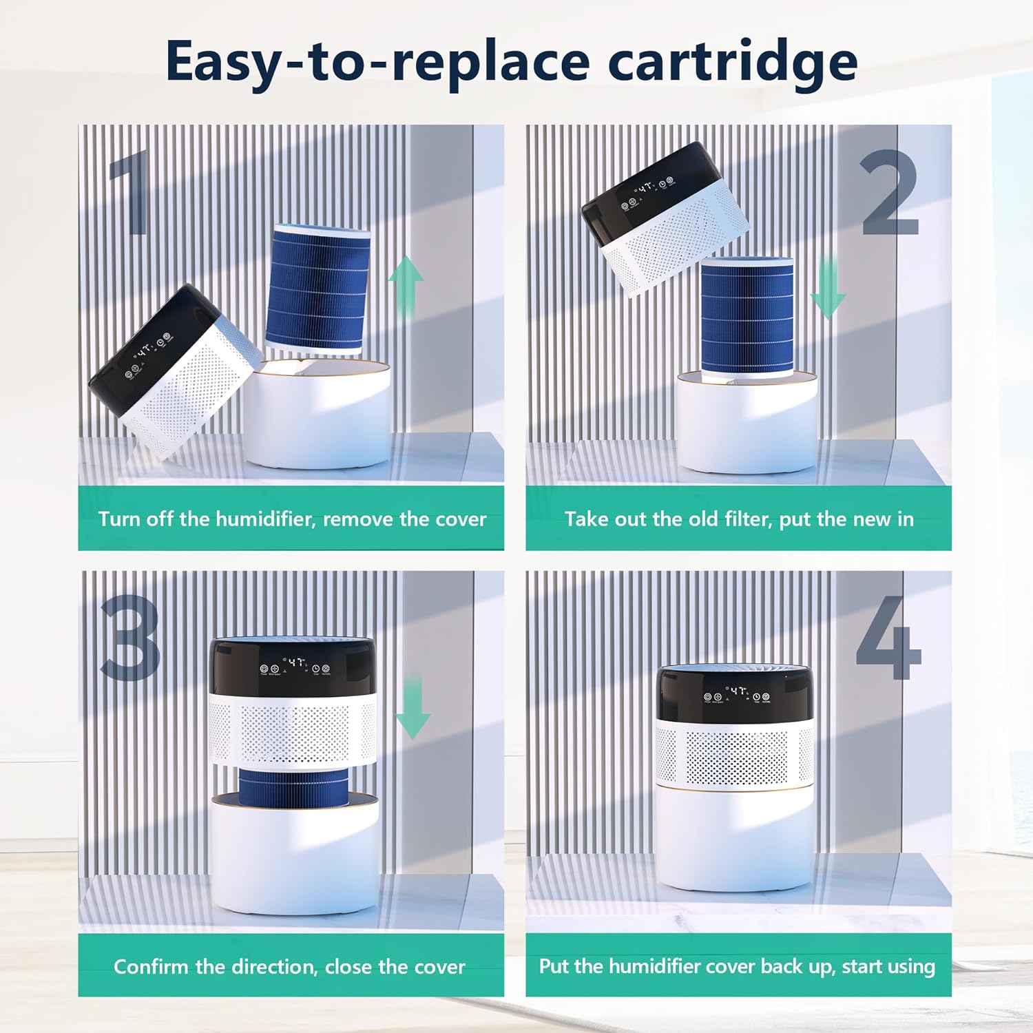 Polymer Fiber Filter for MistZero Humidifiers Replacement Filter, High-Efficiency Filter Dust - Image 5
