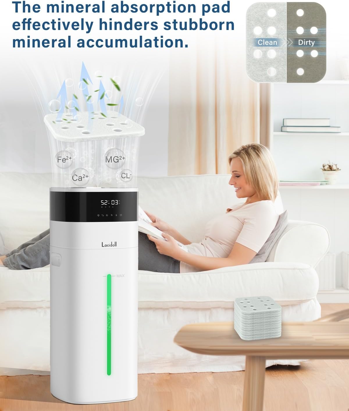 Mineral Absorption Pad 12-Pack for Humidifier, Humidifier Replacement Filters - Image 4